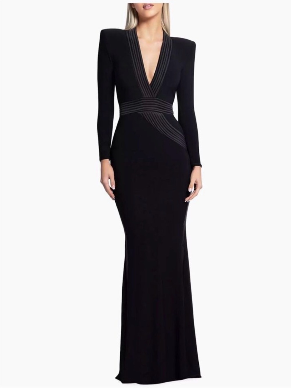 Zhivago Battle Lines The Heiress V-Neck Gown Size 8